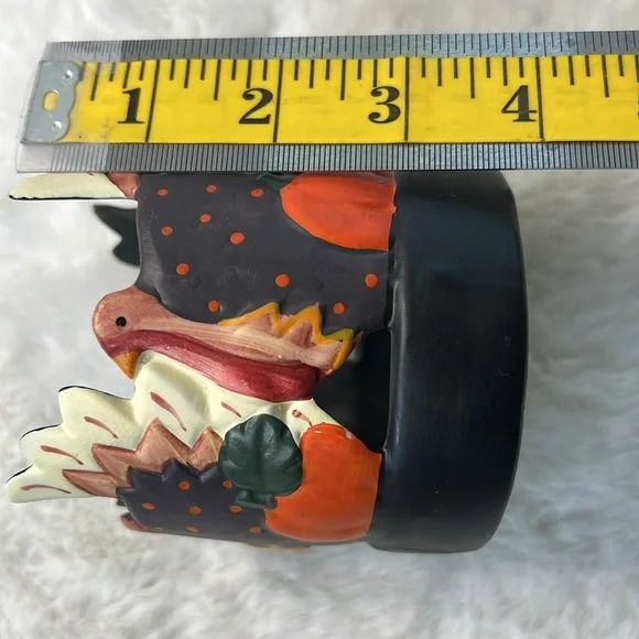 Vintage Ks Collection Ceramic Turkey‎ Candle Holder Single Wick Y2K Thanksgiving - Picture 11 of 17